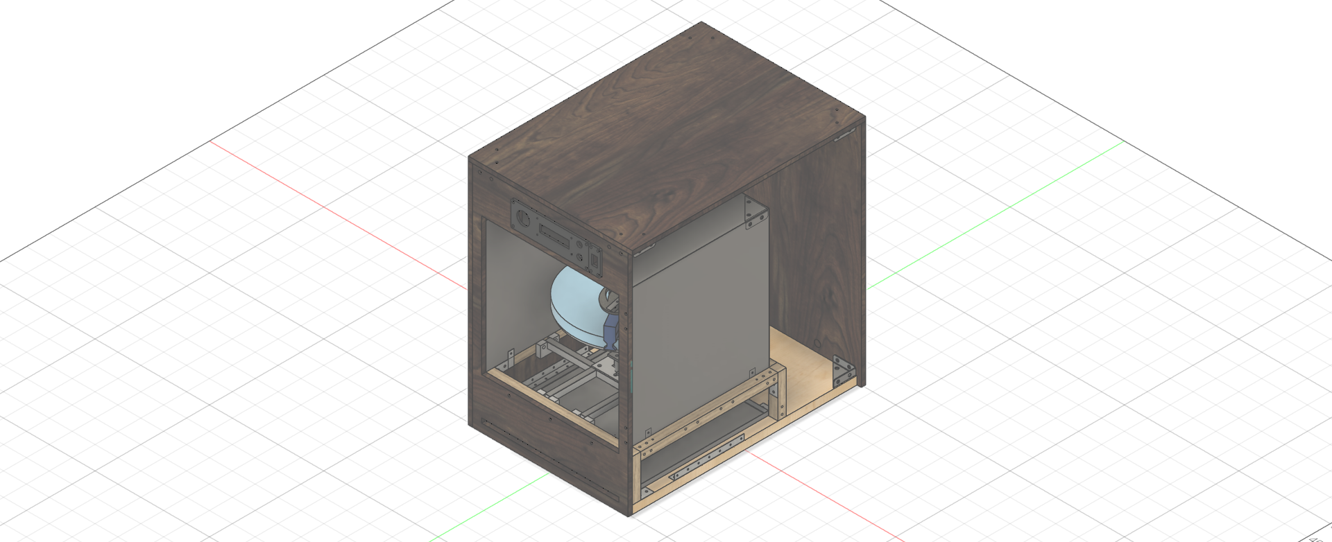Disc Golf Disc Cleaner enclosure CAD render