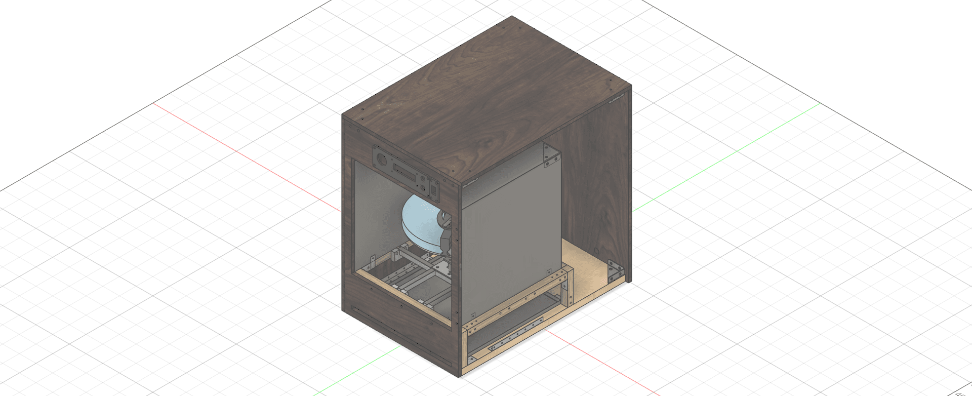 Disc Golf Disc Cleaner enclosure CAD render
