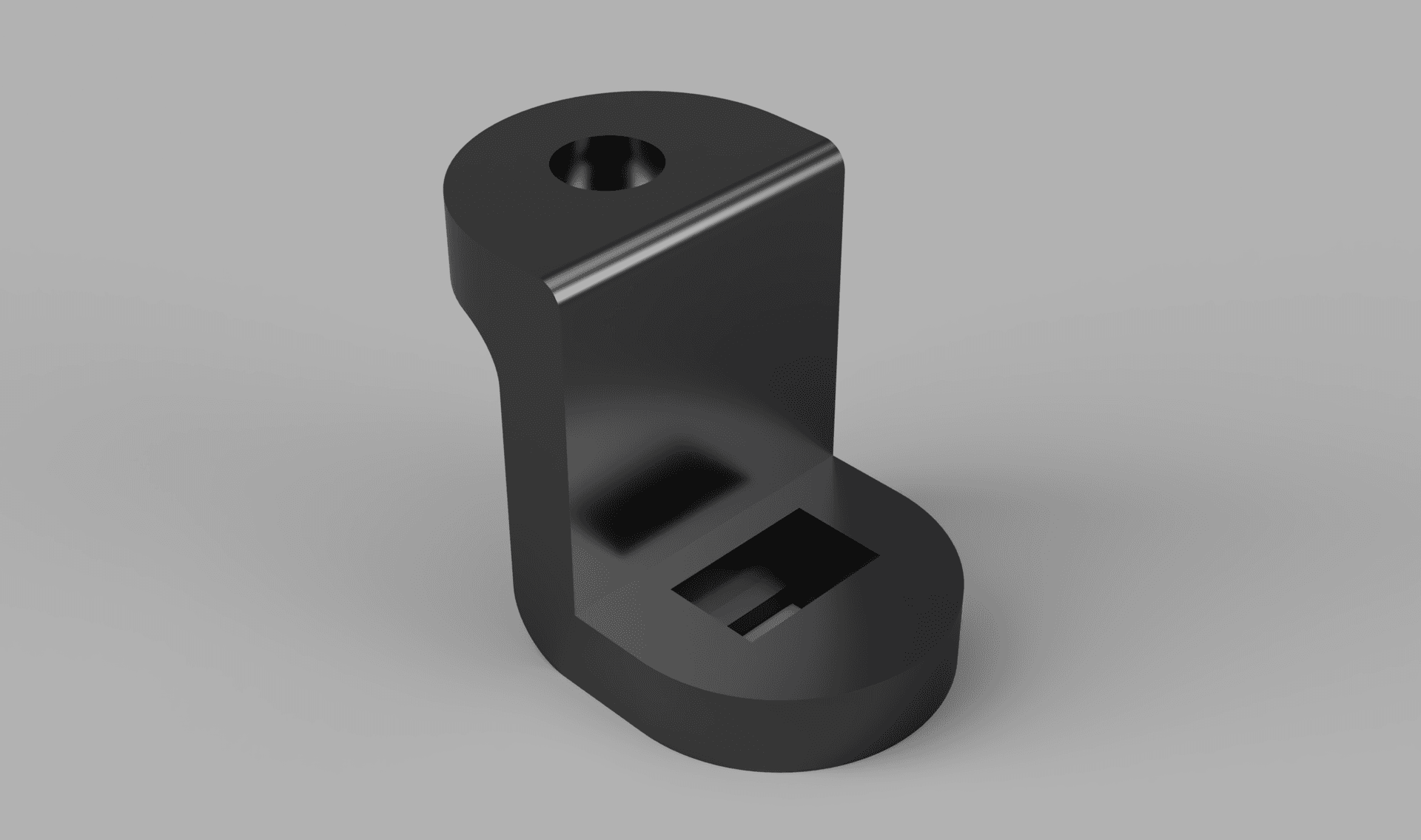 3D render of the modular sensor mount bracket designed for the TCRT5000 sensors