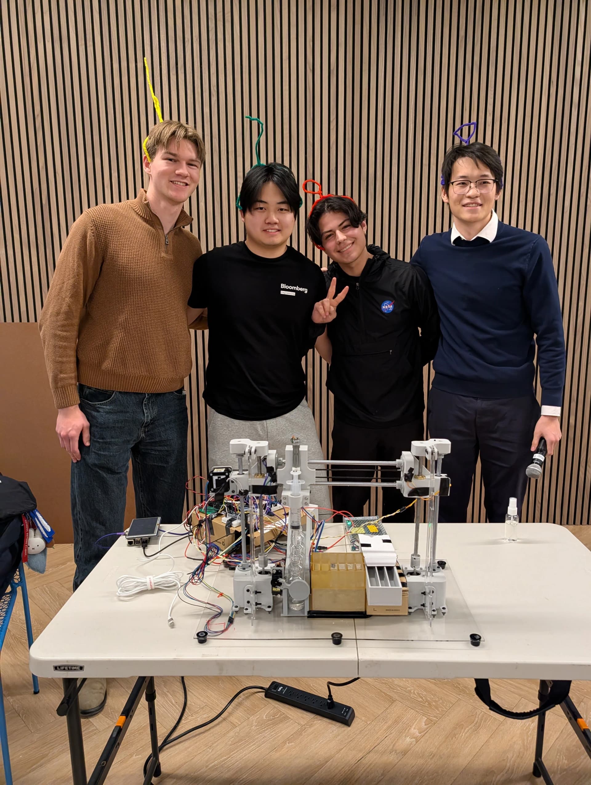 Scent-o-Matic machine during the hackathon demonstration